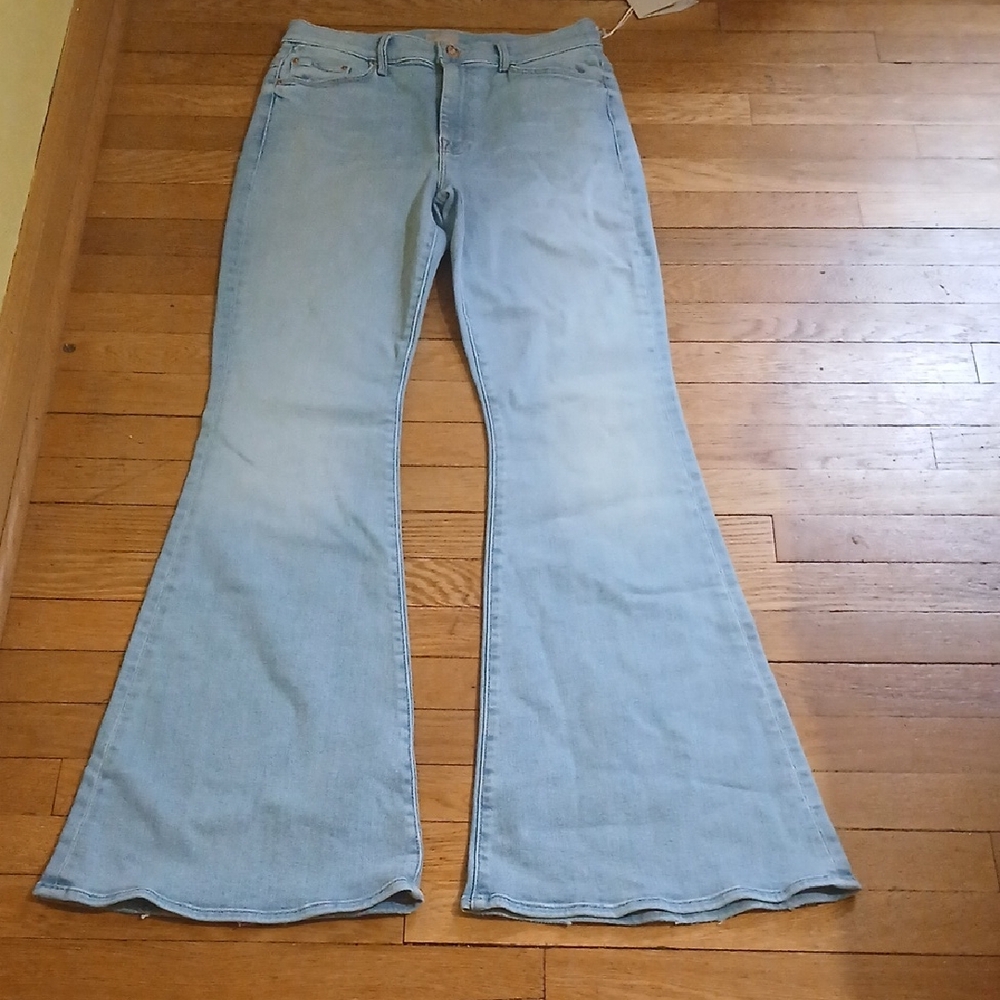 MOTHER Light Blue Flare Jeans
